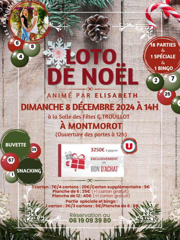 Affiche - flyer loto 8 décembre