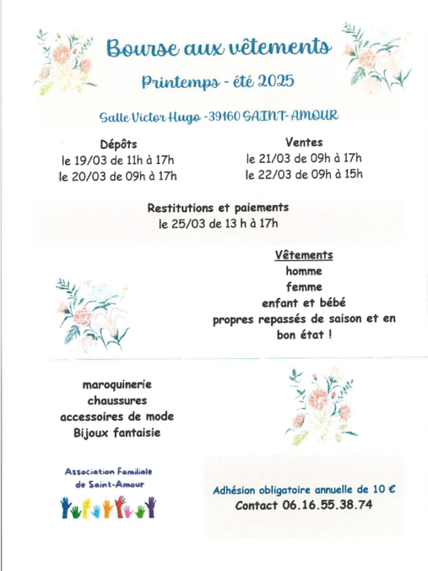 Bourse aux vêtements - Ete 2025