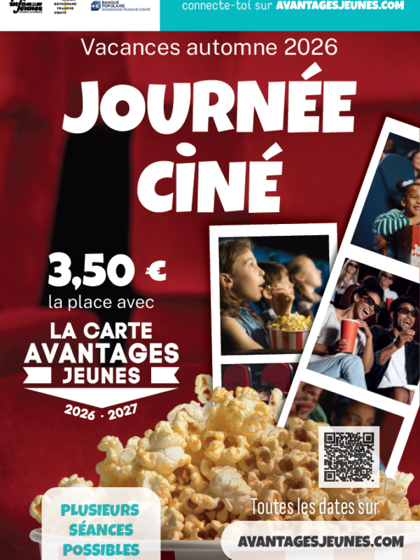 Carte Avantage jeunes - Journée ciné automne 2026
