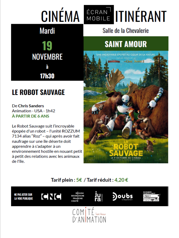 Cinéma - Le robot sauvage - 19.11