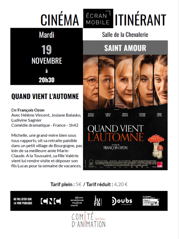 Cinéma - Quand vient l'automne - 19.11