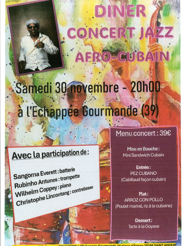 Diner concert - Echappée Gourmande 30.11