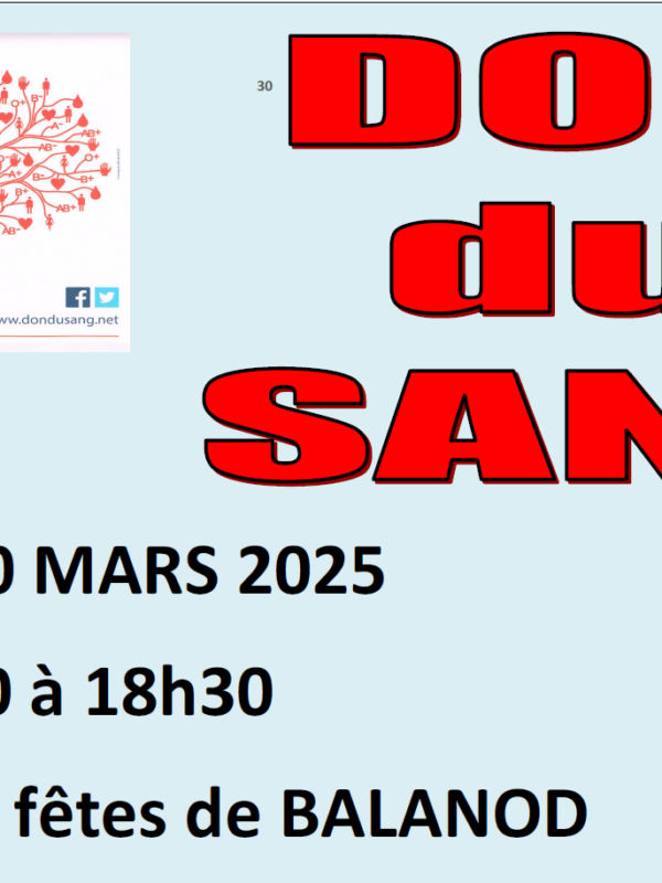 Don du sang 10.03.2025