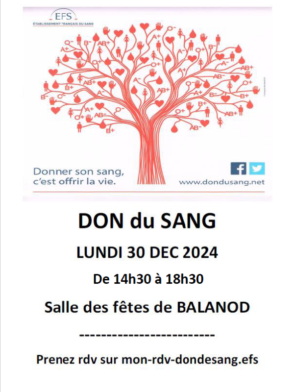 Don du sang - 30.12