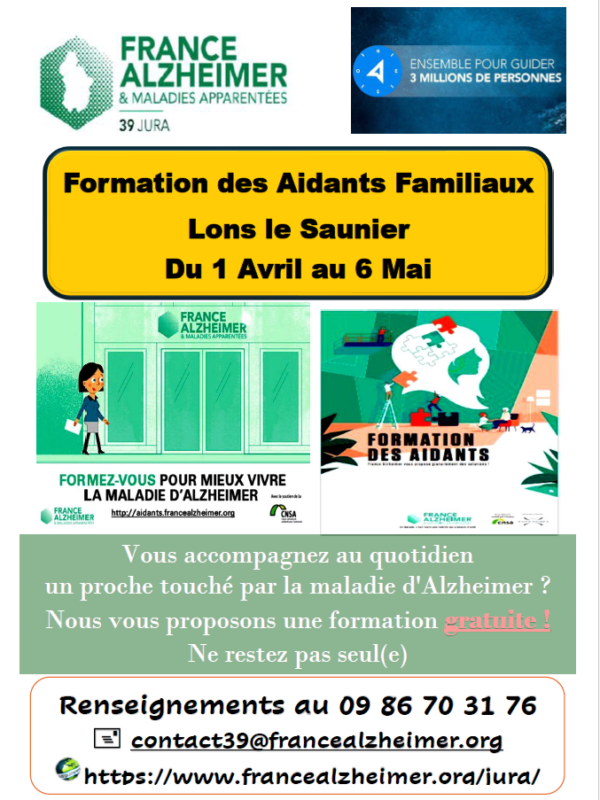 France Alzheimer - Formation - Lons le Saunier Mai