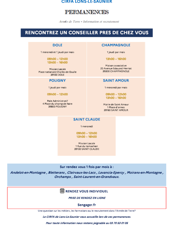 Permanences CIRFA