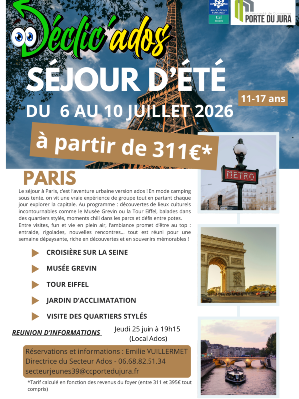 Plaquette SEJOURS