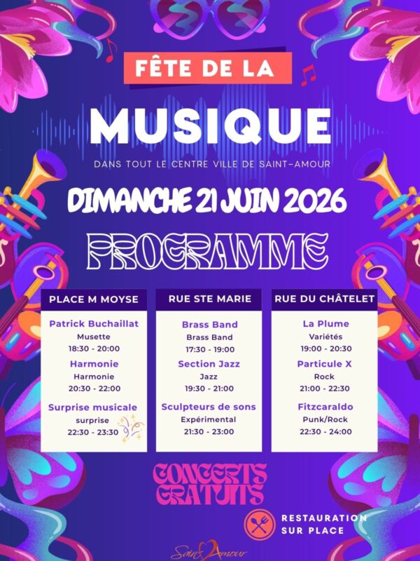 Programme Fête de la musique 2026 - surprise