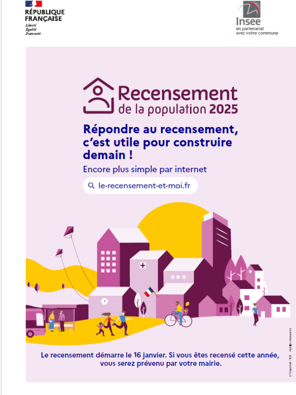 Recensement population janvier 2025