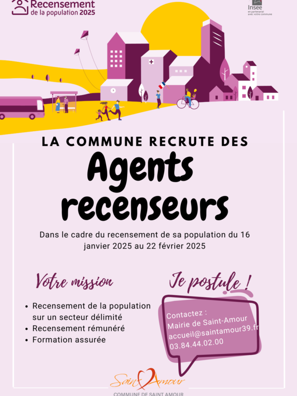 Recrutement - Agents recenseurs 2025